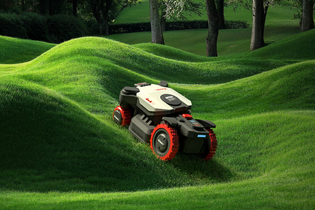 Robot tondeuse sans fil périphérique forte pente Kress 4x4