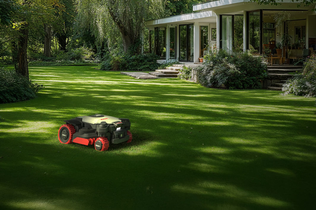 Robot tondeuse sans fil périphérique forte pente Kress 4x4