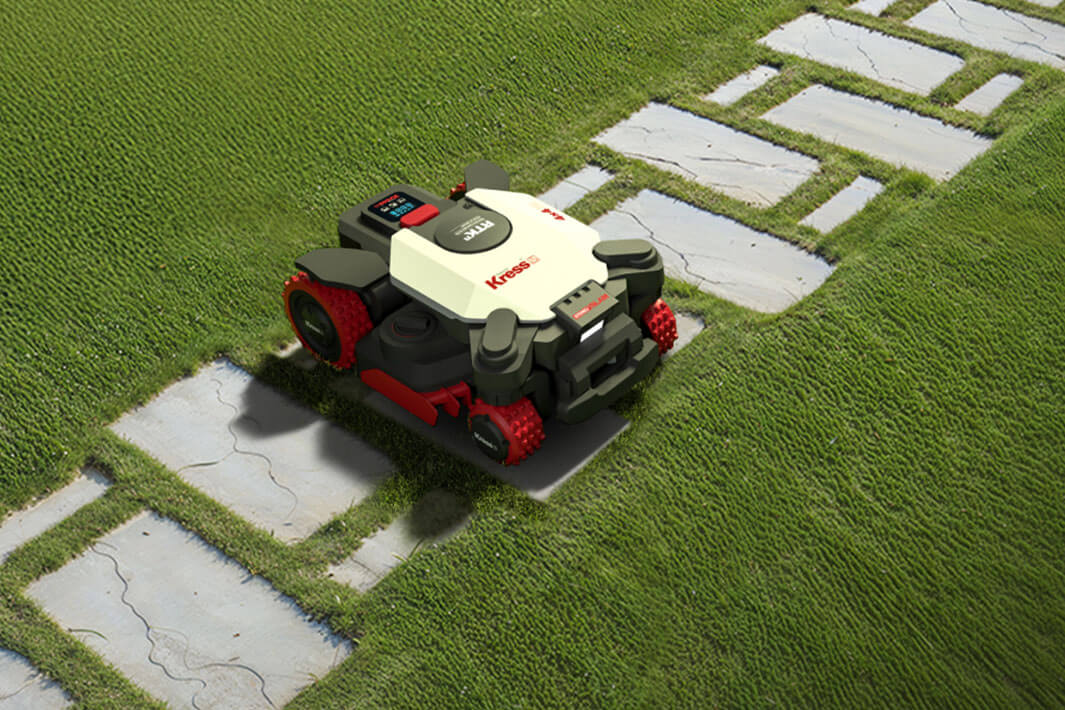 Robot tondeuse sans fil périphérique forte pente Kress 4x4